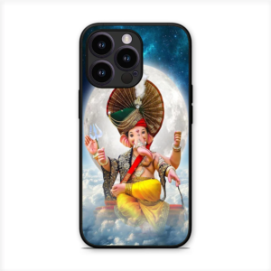 Lord Ganesha Glossy Metal TPU Mobile Back Cover D001